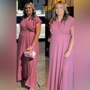 Elegant Pink Maxi Dress